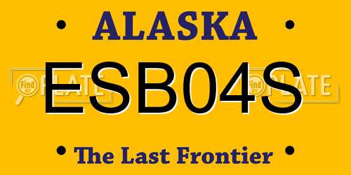 ESB04S Alaska License Plate