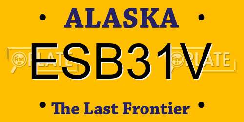 ESB31V Alaska License Plate