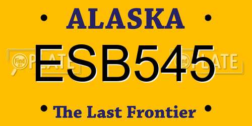ESB545 Alaska License Plate