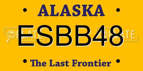 ESBB48 Alaska License Plate