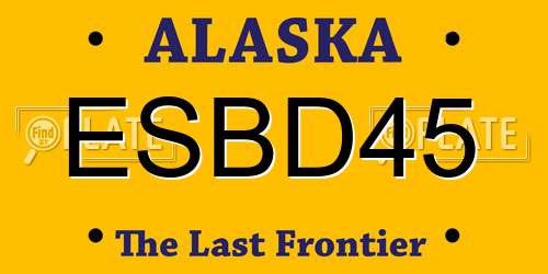 ESBD45 Alaska License Plate