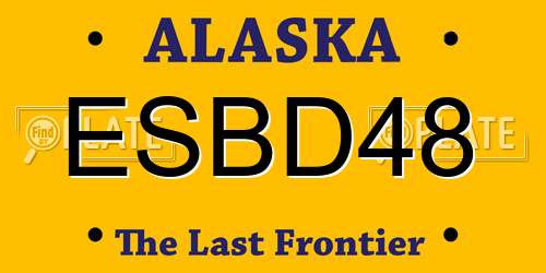 ESBD48 Alaska License Plate
