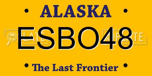 ESBO48 Alaska License Plate