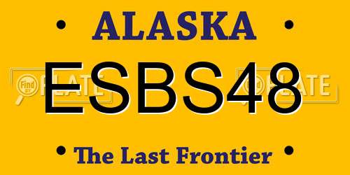 ESBS48 Alaska License Plate