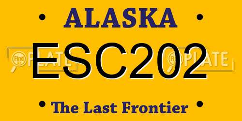 ESC202 Alaska License Plate