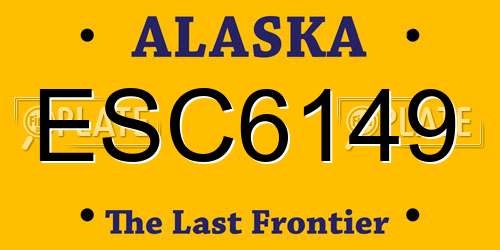 ESC6149 Alaska License Plate