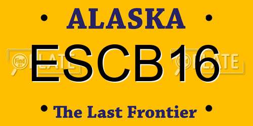 ESCB16 Alaska License Plate