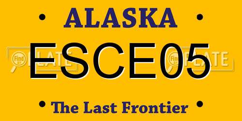 ESCE05 Alaska License Plate