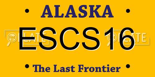 ESCS16 Alaska License Plate