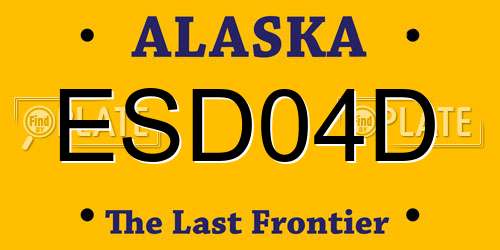 ESD04D Alaska License Plate
