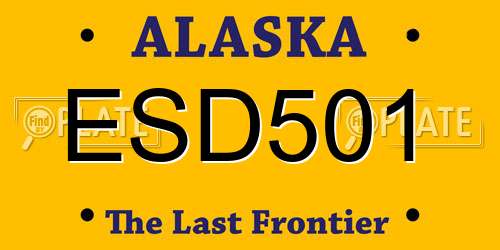 ESD501 Alaska License Plate