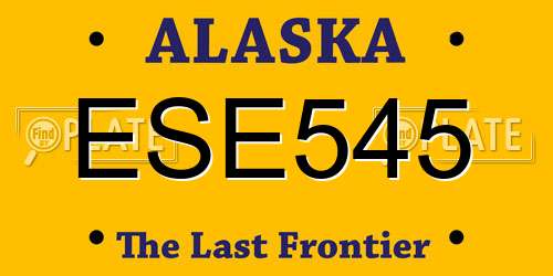 ESE545 Alaska License Plate