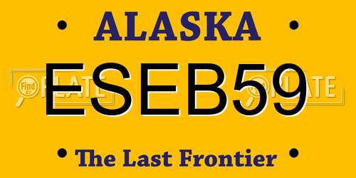 ESEB59 Alaska License Plate