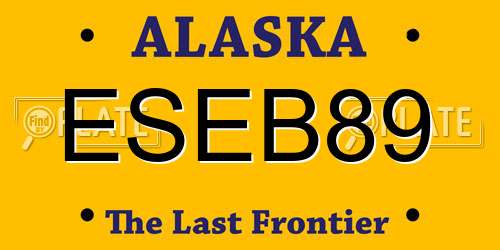 ESEB89 Alaska License Plate