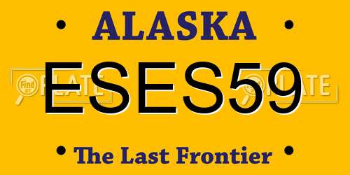 ESES59 Alaska License Plate