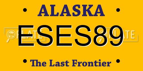 ESES89 Alaska License Plate