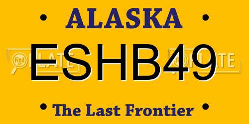 ESHB49 Alaska License Plate