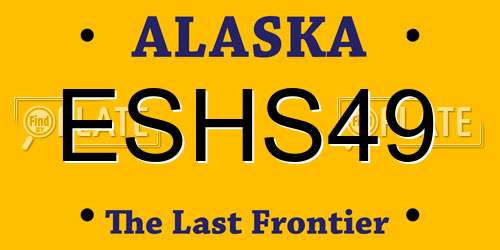 ESHS49 Alaska License Plate