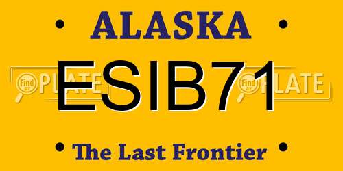 ESIB71 Alaska License Plate