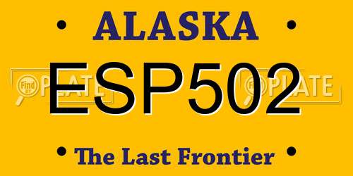 ESP502 Alaska License Plate