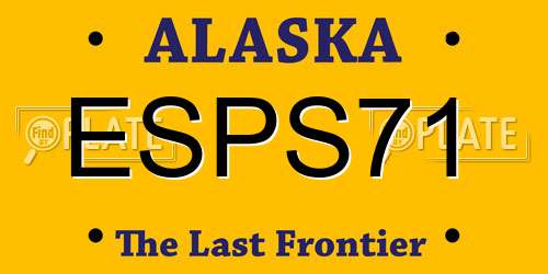 ESPS71 Alaska License Plate