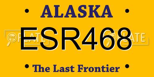 ESR468 Alaska License Plate