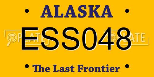 ESS048 Alaska License Plate