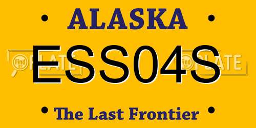 ESS04S Alaska License Plate
