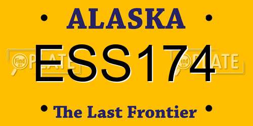 ESS174 Alaska License Plate