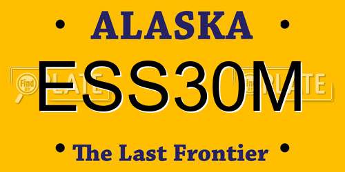 ESS30M Alaska License Plate