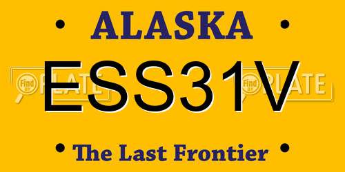 ESS31V Alaska License Plate