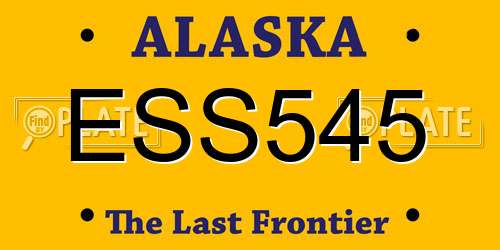 ESS545 Alaska License Plate