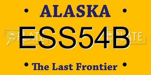 ESS54B Alaska License Plate