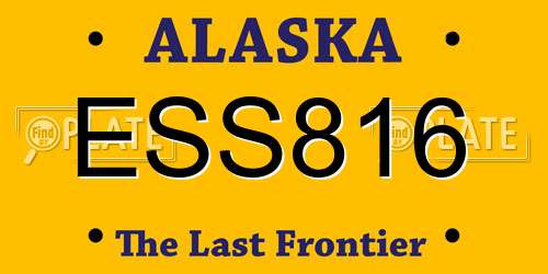 ESS816 Alaska License Plate