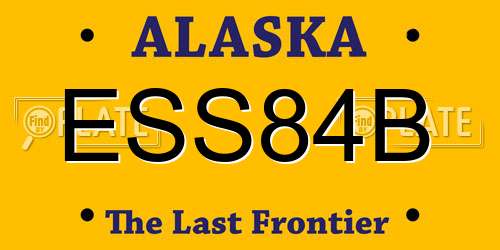 ESS84B Alaska License Plate