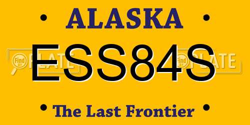 ESS84S Alaska License Plate