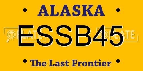 ESSB45 Alaska License Plate