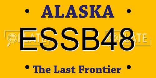 ESSB48 Alaska License Plate