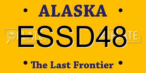 ESSD48 Alaska License Plate