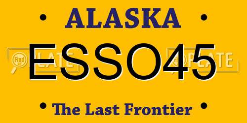 ESSO45 Alaska License Plate