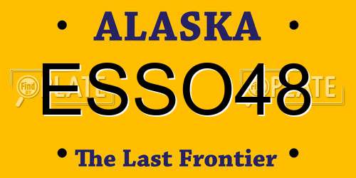 ESSO48 Alaska License Plate