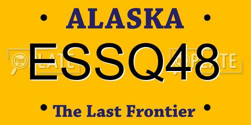 ESSQ48 Alaska License Plate