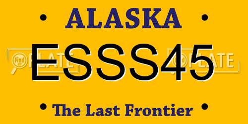 ESSS45 Alaska License Plate