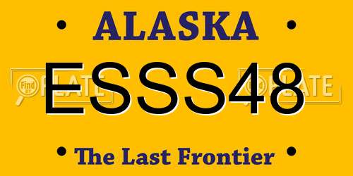ESSS48 Alaska License Plate