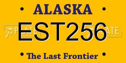 EST256 Alaska License Plate
