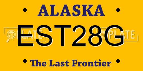 EST28G Alaska License Plate