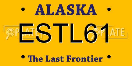 ESTL61 Alaska License Plate