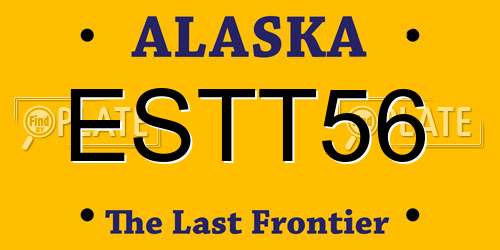 ESTT56 Alaska License Plate