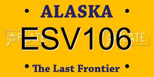 ESV106 Alaska License Plate
