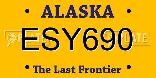 ESY690 Alaska License Plate